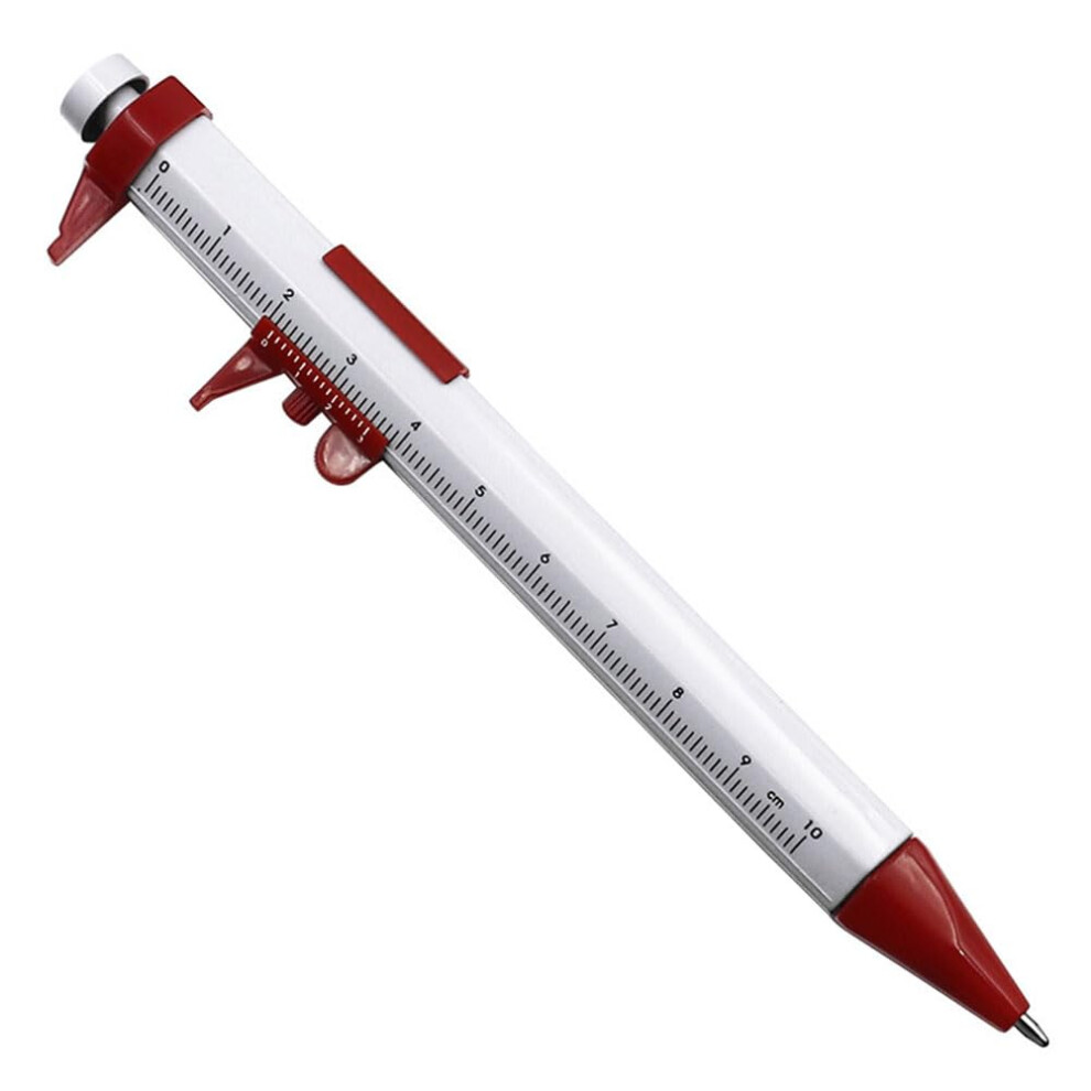 Vernier Caliper Ballpoint Pen 0-100Mm Multifunction Measuring Tool Red For Students And Professionals 6038364120625