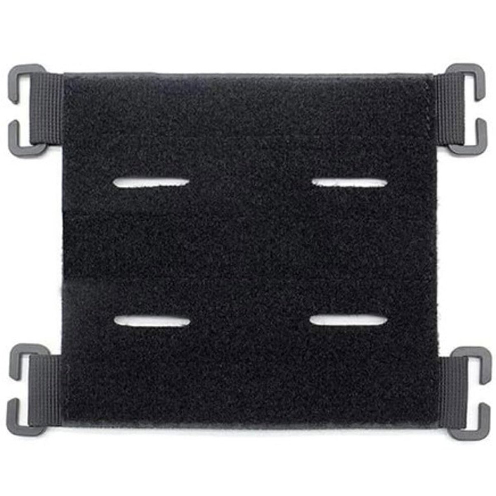 Black Square Laser Cut MOLLE Panel Adapter for Tactical Morale Patches and Badges Compatible with Backpacks and Vests