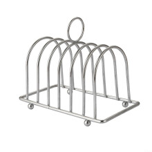 Toasted Bread Rack Stainless Steel Serving Stand 14.5x8x7.8cm Kitchen Organizer for Plates Trays Cutting Boards