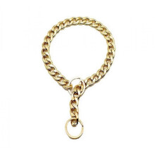 Chain Dog Collar 55CM Cuban Link Dog Chain for Pitbull Choke Collar Gold Metal Stainless Steel Heavy Dogs 55CM