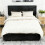 Homcom (Black) HOMCOM King Size Bed Frame with Storage and Adjustable Headboard 1