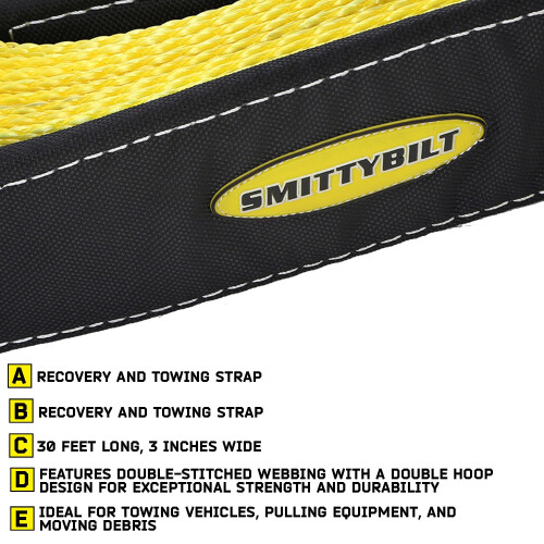 SmittyBilt TOW STRAP 3IN X 30FT - SBCC330 1