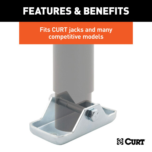 CURT 28270 Trailer Jack Foot se encaixa em tubo de 2 polegadas de dimetro e suporta 2.000 libras 2