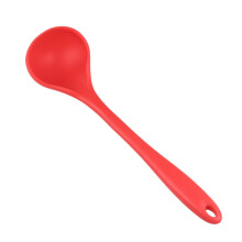 Silicone Serving Spoon Slotted Cooking Utensil for Soups, Food-Grade Kitchen Accessory, Heat-Resistant, Hanging Design
