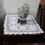 Toalha de mesa de renda de croch artesanal de algodo branco Damanni Doilies quadrados de 23 polegadas 4