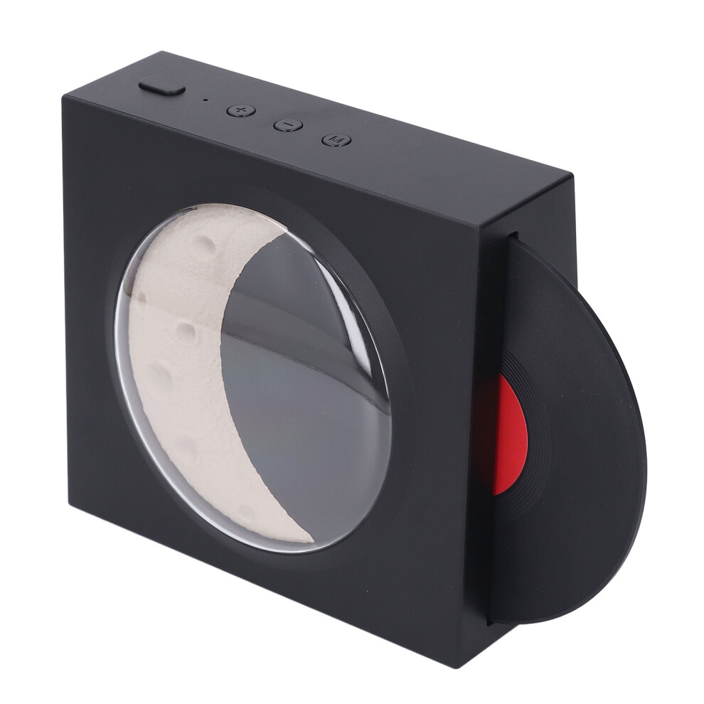Retro Moon Alarm Clock Bt Speaker Wireless Music Player - Black