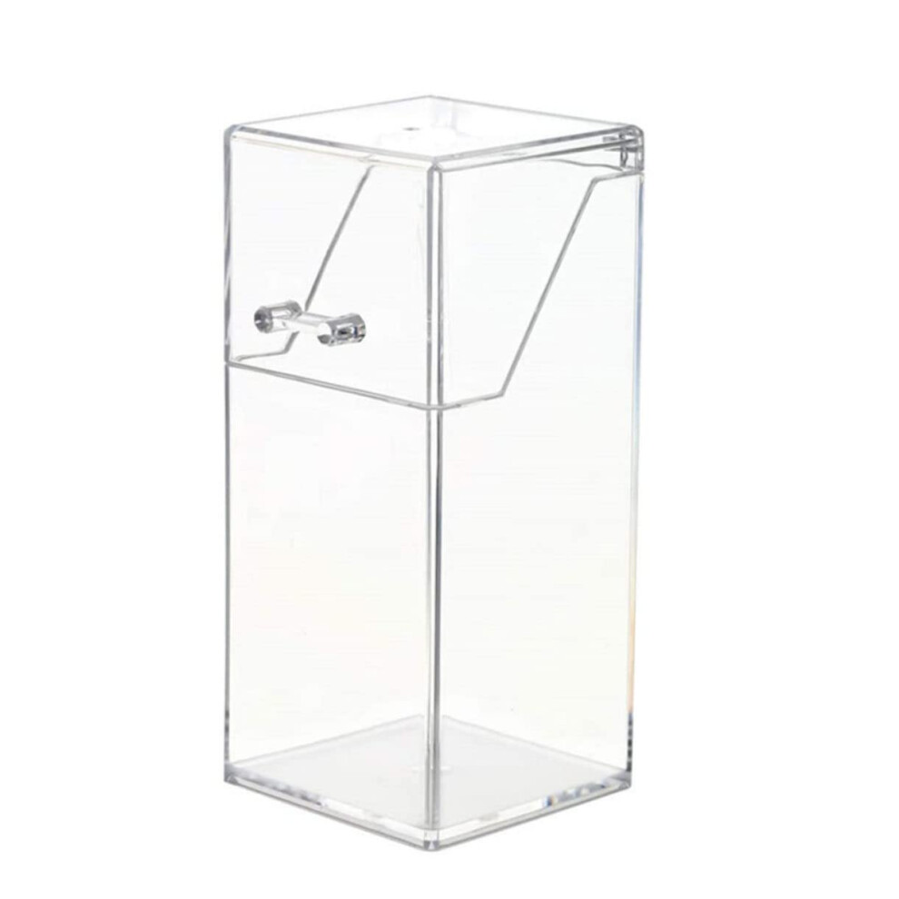 Makeup Brush Holder Acrylic Organizer with Lid, Space-Saving Beauty Storage Container for Cosmetics and Accessories