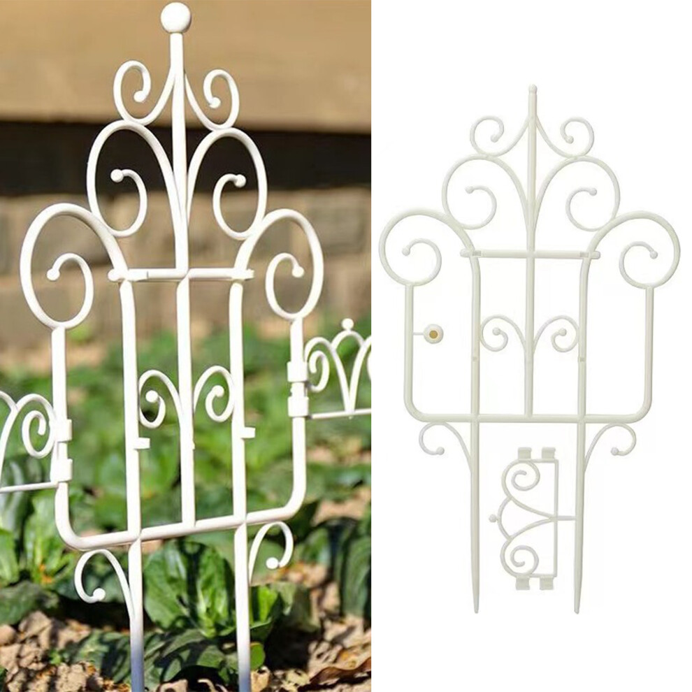 10Pcs Rustic Plastic Garden Fence Edgings, 20Cm Splicable Border For Lawn & Flowerbeds 7891346531784