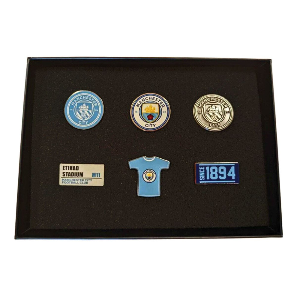 Liverpool Fc Manchester City Fc 6Pc Badge Set
