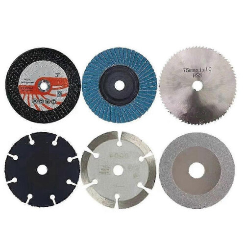 6Pcs 75mm Cutting Disc for 10mm Bore Angle Grinder Circular Saw Blade