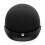 VCAN Cruiser Solid Flat Black Half Face Motorcycle Helmet with Drop-Down Sun Visor Removable Peak and Quick Release Buckle (Large) 4
