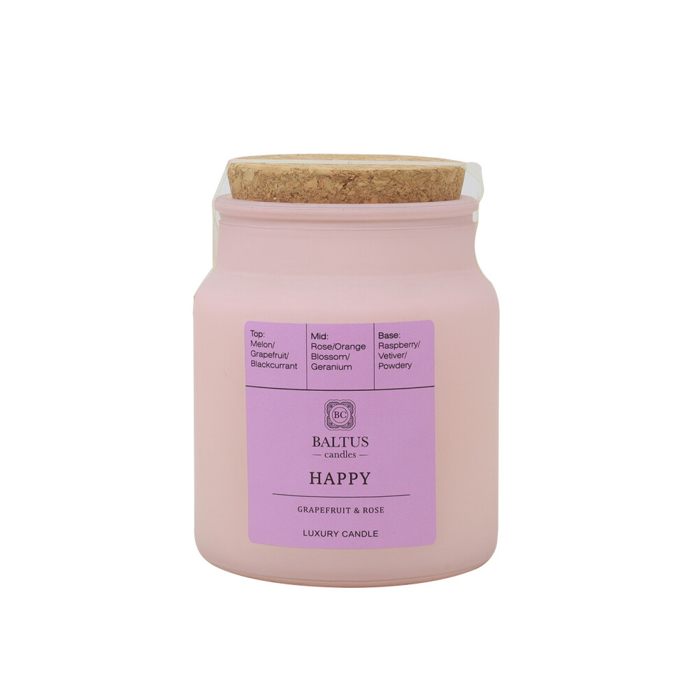 Scented Candle 152g Apothecary Jar HAPPY Grapefruit Rose Aroma Air Freshener-image-OPC-PKBV9DD-NEW