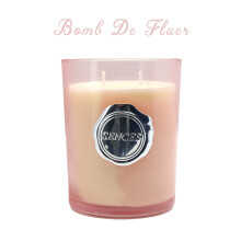 2-Wicks Scented Candle Glass Jar Bomb De Fluer 470g Aromatic Fragrant Relaxation