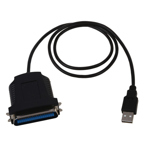 New Parallel Port DB36 Printer USB Converter Adapter Black 2