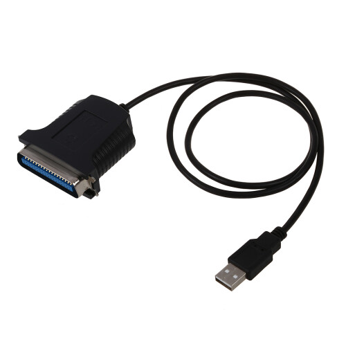 New Parallel Port DB36 Printer USB Converter Adapter Black 1