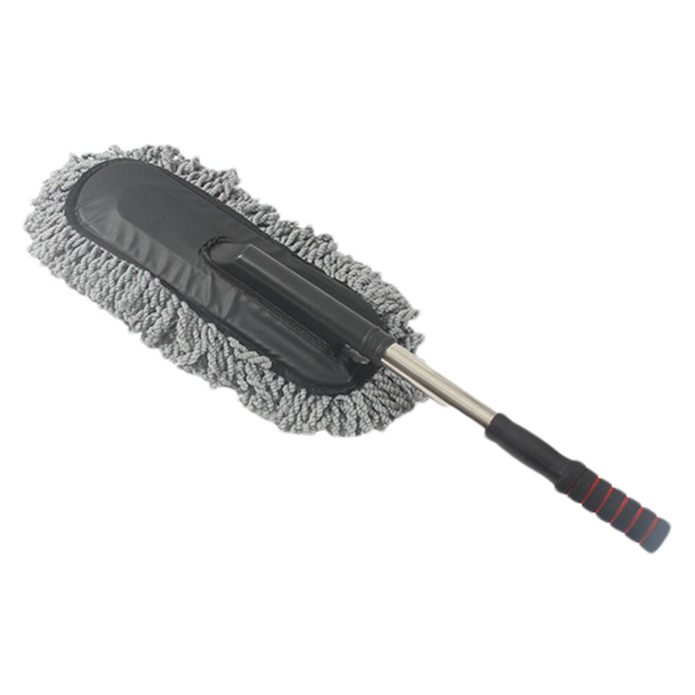 Car Wash Brush Duster With Extendable Handle | Portable Windshield Cleaner Tool For Cars, Trucks, And Motorcycles - Grey 9016109652430