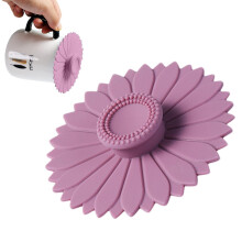 Cup Lid Silicone Lid for Coffee Mugs Soft Adjustable Reusable Dust Protection Covers for Hot Cups and Wine Glasses Purple