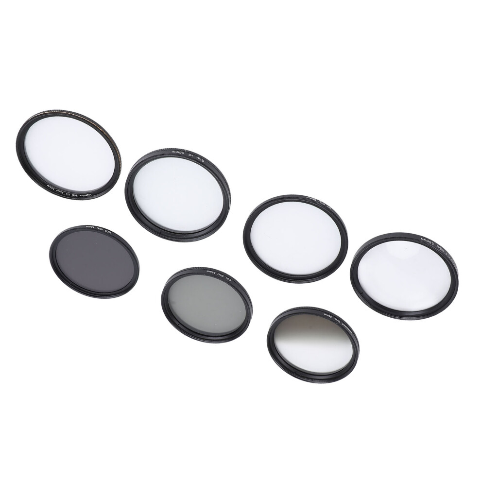 Camera Lens Filter Kit Uv Cpl Nd8 Soft Star 55Mm White/Grey 9451346542517