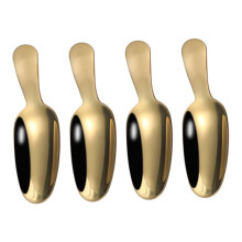 Stainless Steel Tea Scoops - 4Pcs Short Handle Spoons for Tea Leaves, Spices, Ice Cream, Kitchen Use