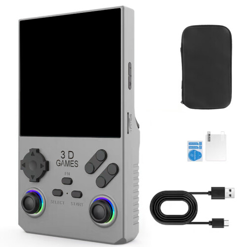 256GB Memory Retro Gaming Console 4Inch 3D Screen Open-Silver