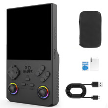 256GB Memory Retro Gaming Console 4Inch 3D Screen Open-Black