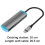 4K@60Hz Adapter Small USB C Dock with Data Transfer-Silver grey 5