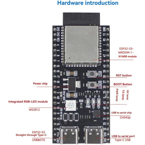 AI Voice Chat Robot Development Board with 0.96 Inch LCD for Student Education and Breadboard Projects 1