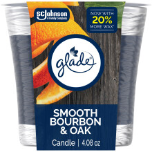 Jar de vela perfumado de 1 mancha de 1 mancha Bourbon y Oak Air Ambientador infundido con aceites esenciales de 4.08 oz