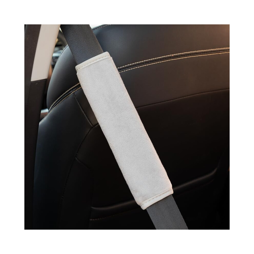 Car Seat Belt Pad For Buick Encore Envision Enclave Cascada Lacrosse Regal, Soft Durable Cushion For Neck And Shoulder Support, White 6038364122674