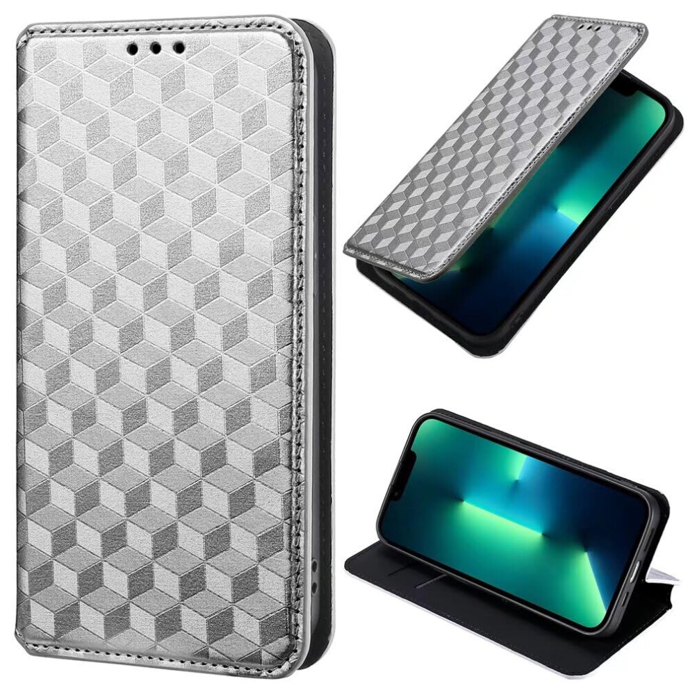 Wallet Case For Itel Power 70/P70, Pu Leather Flip Cover With Glitter, Kickstand, Card Holder, White 6038364122711
