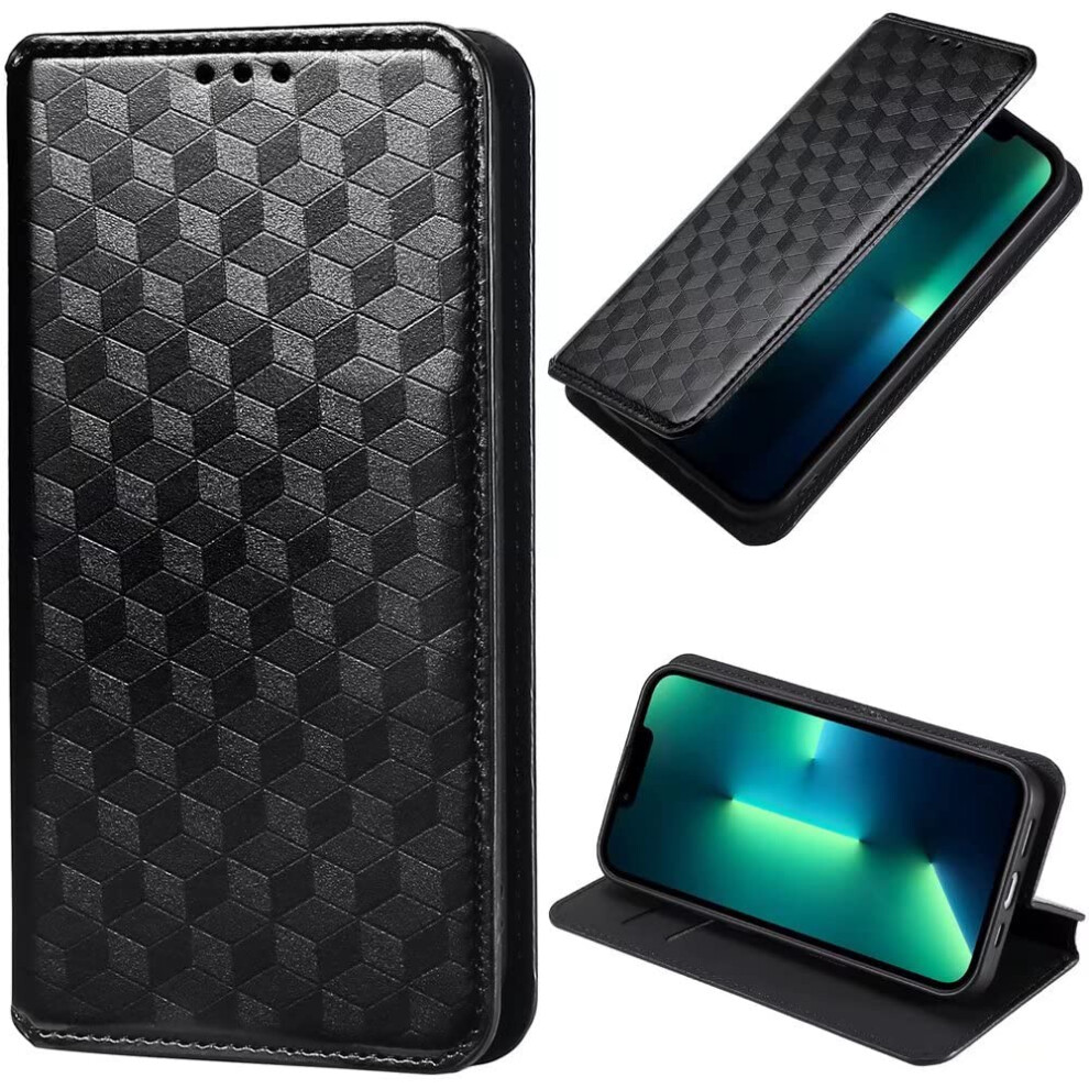 Wallet Case For Ulefone Note 19 - Pu Leather Flip Cover With Bling Glitter, Magnetic Closure, Kickstand, Card Holder Black 9084446746778