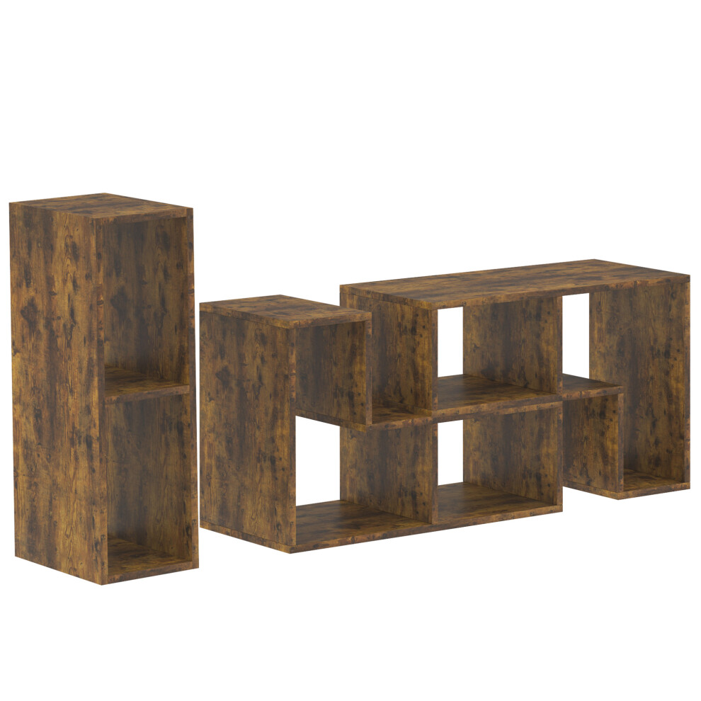 Extendable TV Unit for 75-Inch Televisions Rustic Brown with Spacious Storage Shelves Living Room Furniture-image-OPC-PKBVN65-NEW