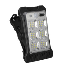 Outdoor Solar Wall Light 54 LEDs, 1200mAh Battery, IP45 Waterproof, Black