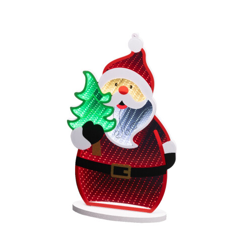 Santa Christmas Infinity Mirror Light LED Indoor Xmas Light 40cm 1