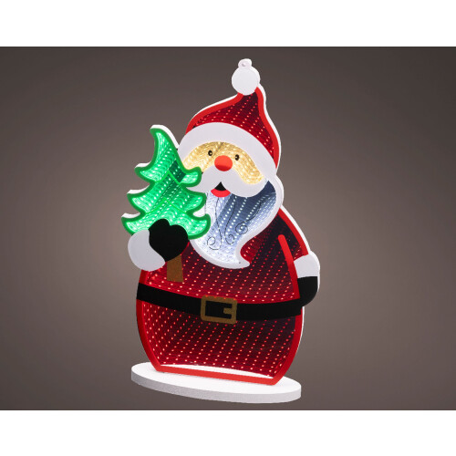 Santa Christmas Infinity Mirror Light LED Indoor Xmas Light 40cm