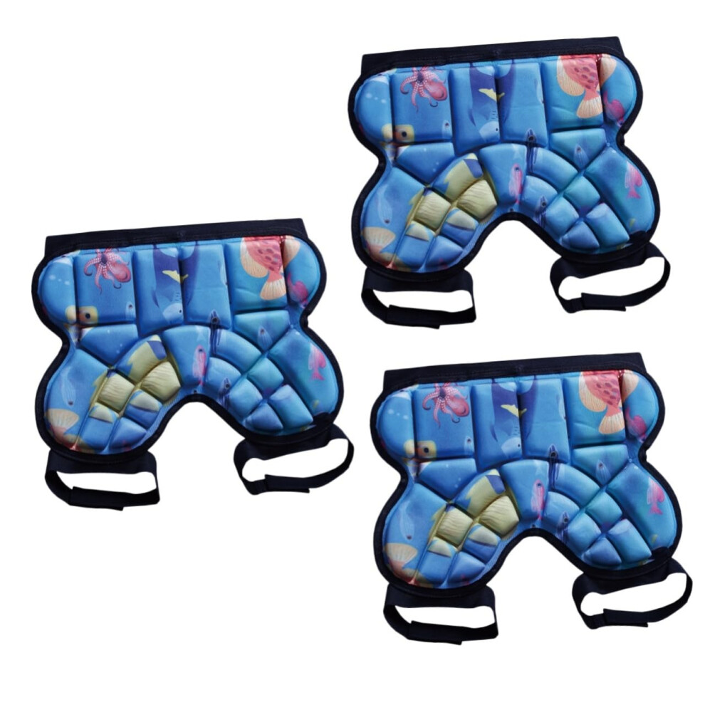 Hockey Pants Hip Protection 3pcs Set for Kids Soft Fabric Comfortable Hip Pads for Snowboarding Skating Cycling-image-OPC-PKBVPVR-NEW