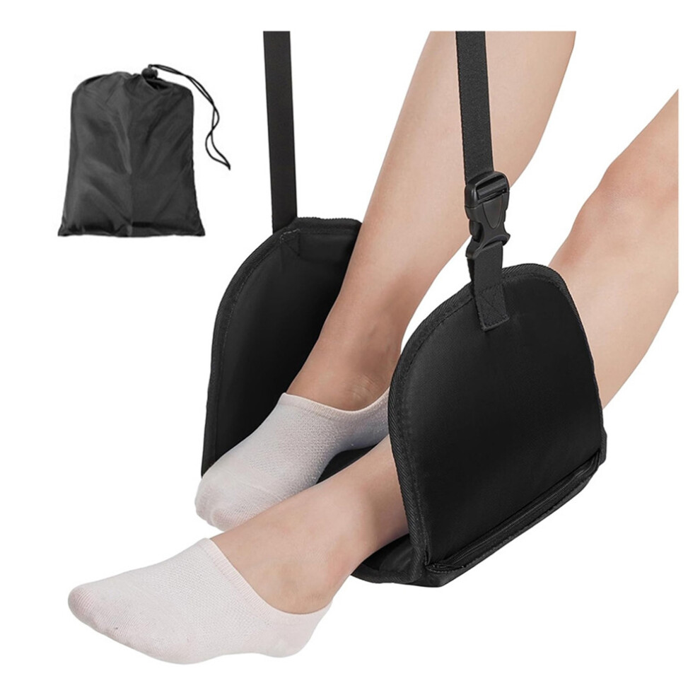 Foot Relaxing Hammock Adjustable Airplane Foot Hammock,B-image-OPC-PKBVQ69-NEW
