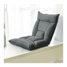Floor Gaming Chair Folding Lounger With Soft Microfiber Cover, 5 Adjustable Positions, Easy Carry, Grey 60x55x58cm for Kids and Adults