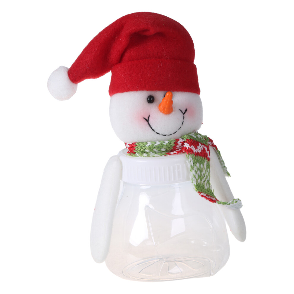Christmas Candy Jar Santa Snowman Elk Candy Bottle Box-snowman