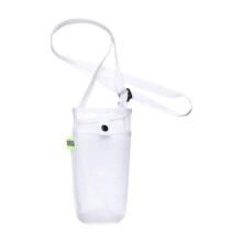 Water Bottle Holder for Travel, Insulated Beach Bottle Bag, Adjustable Carrier in White, Lightweight and Durable