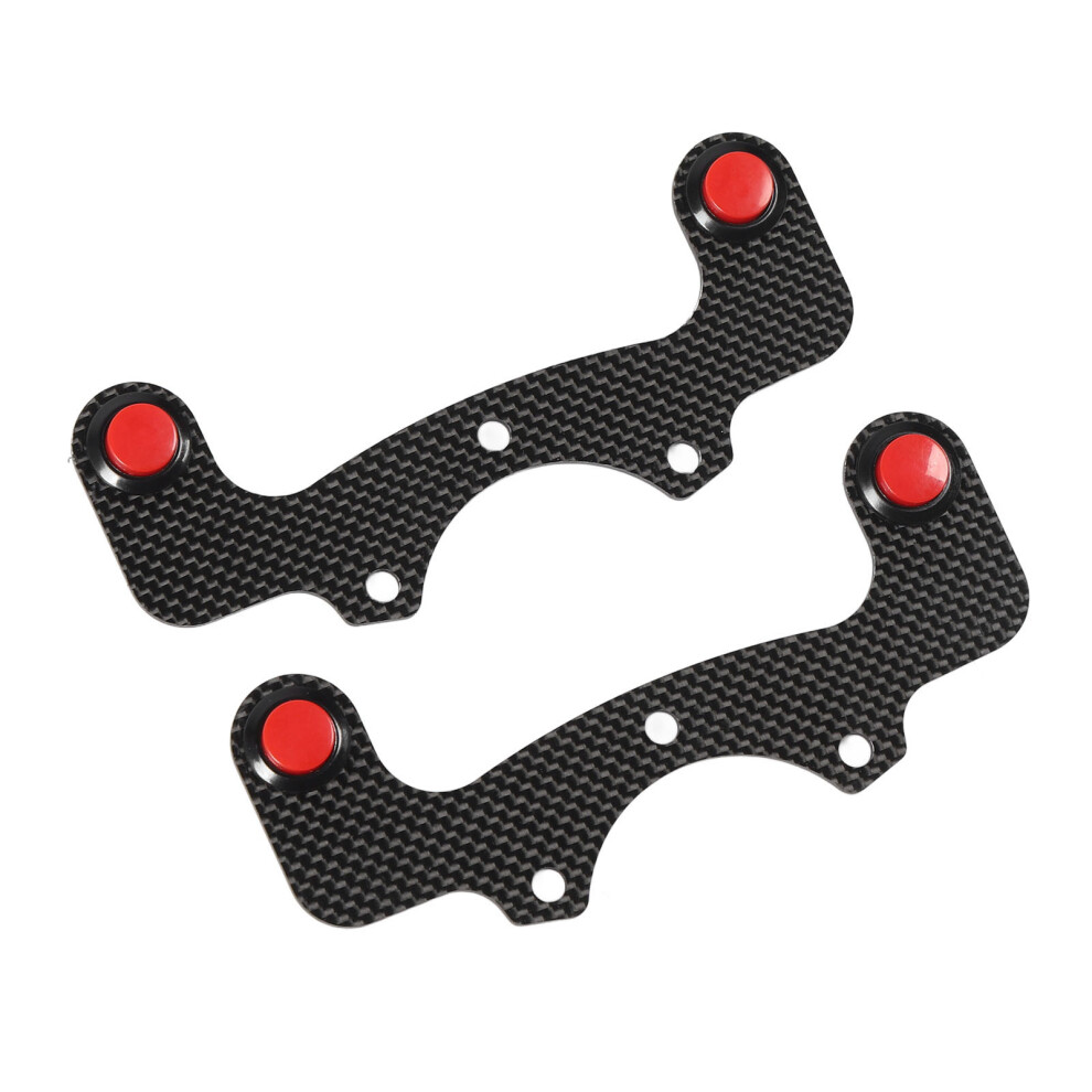 Carbon Fiber 2Pcs Steering Wheel Horn Button For 6 Bolts Racing Wheel Button Red 4621346558053