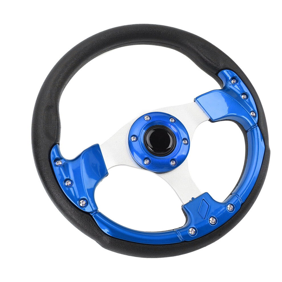 13In Pu Racing Steering Wheel Impact Proof Easy Install Blue 3401346558113