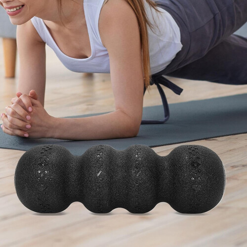Back Foam Roller for Deep Tissue Massage, Trigger Point Leg Roller with High Hardness Wave Design for Spine Stretching 1
