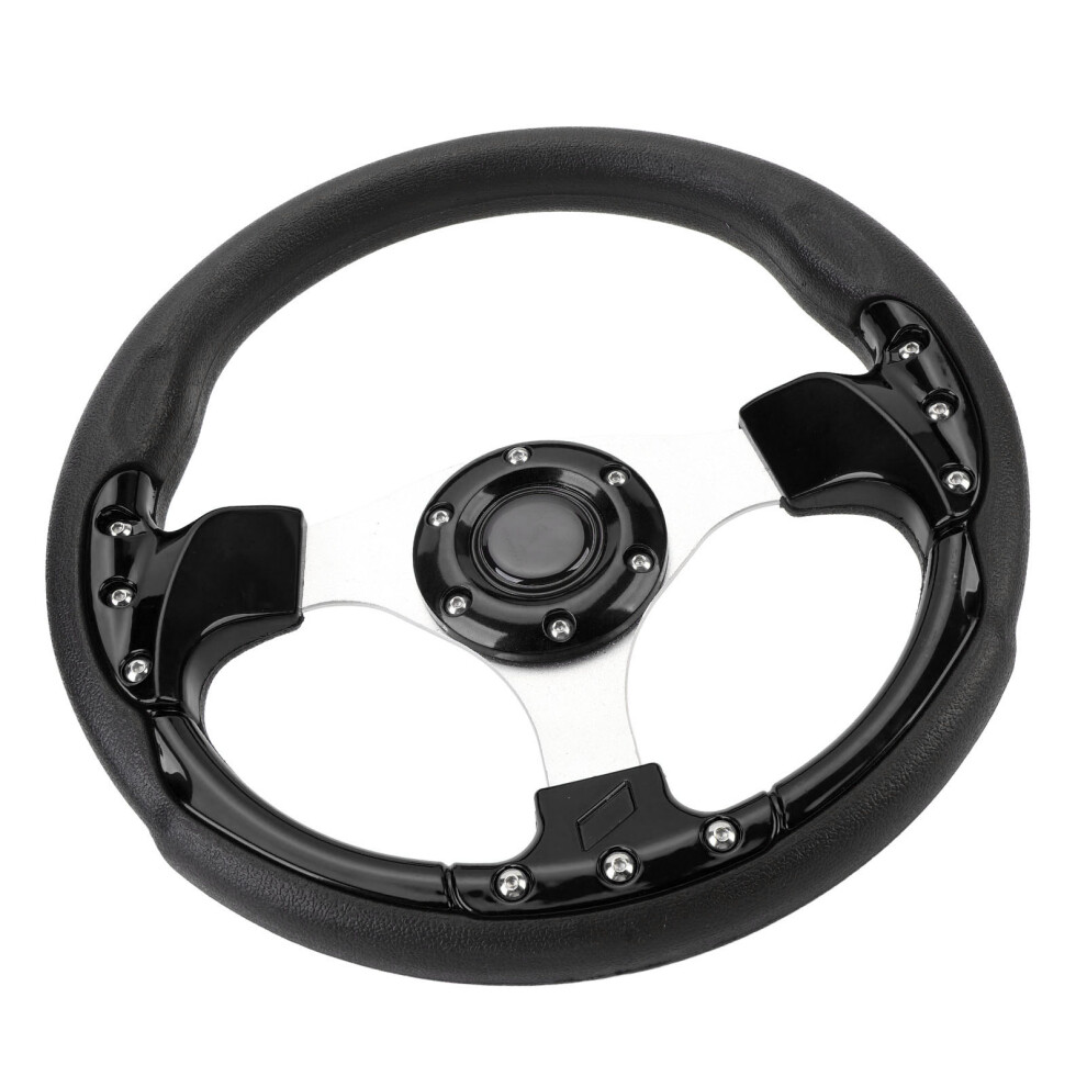 13In Pu Racing Steering Wheel Impact Proof With Easy Fit Black 4961346559514