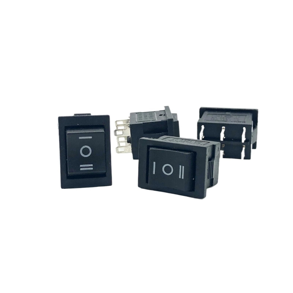 Kcd1 Toggle Switch 5Pcs 6A 250Vac 10A 125Vac 3 Position On Off On 6 Pin Rocker Switch For Electrical Applications 6447073450136