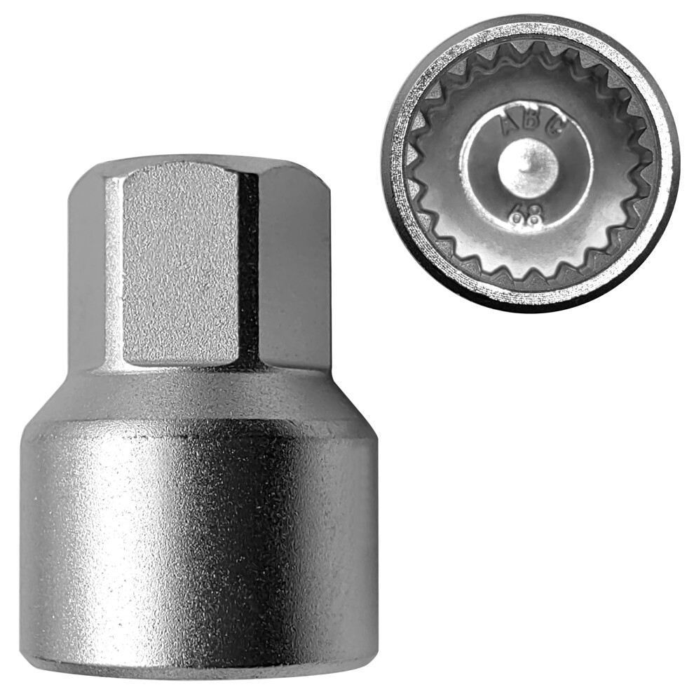 Steel Wheel Locking Nut Key For Porsche, 68 Thin-Walled Socket Adapter 8491346562123