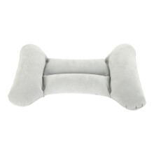 Travel Lumbar Pillow Inflatable H-Shaped Ergonomic Back Support Cushion Lightweight Portable Grey for Car and Airplane