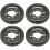 4 Pack BBQ Oven Switch Knobs 48mm Gas Stove Replacement Parts Electroplated ABS 8mm Flat Core Compatible Knobs 3