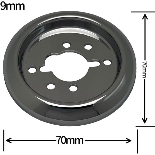4 Pack BBQ Oven Switch Knobs 48mm Gas Stove Replacement Parts Electroplated ABS 8mm Flat Core Compatible Knobs 1
