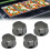 4 Pack BBQ Oven Switch Knobs 48mm Gas Stove Replacement Parts Electroplated ABS 8mm Flat Core Compatible Knobs 4